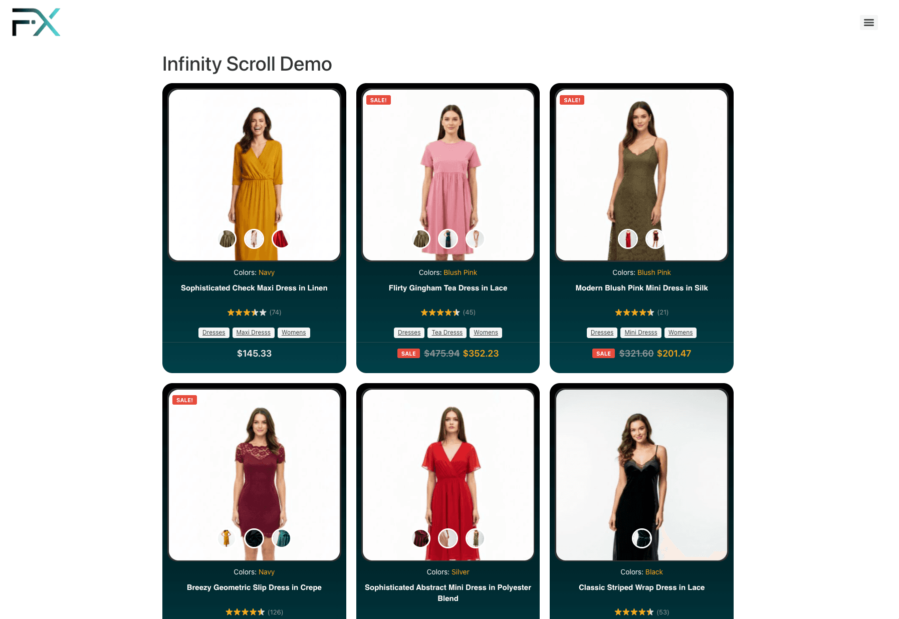 Grid Panda infinite scroll demo